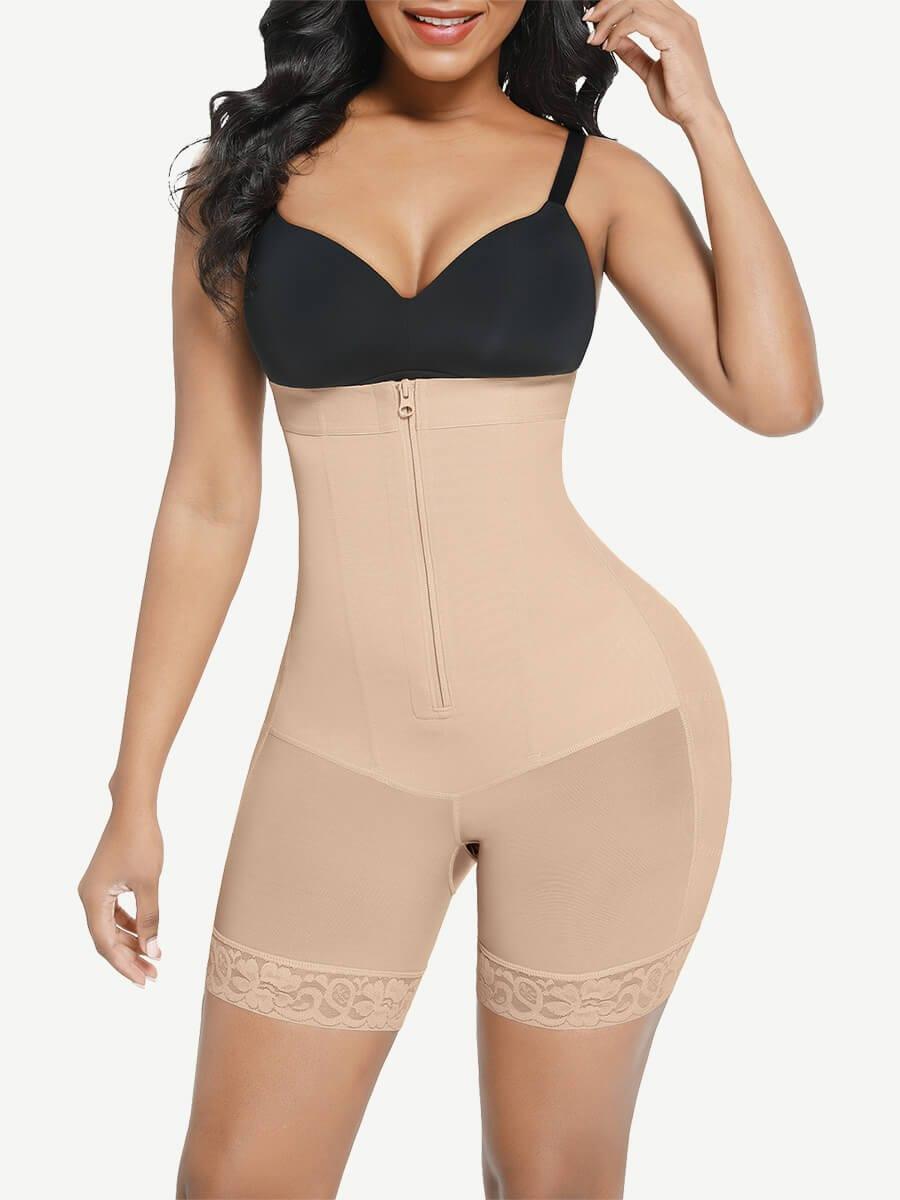 Butt Lift High Waisted Shapewear Shorts with Four Steel Bones - EliteShapeWear