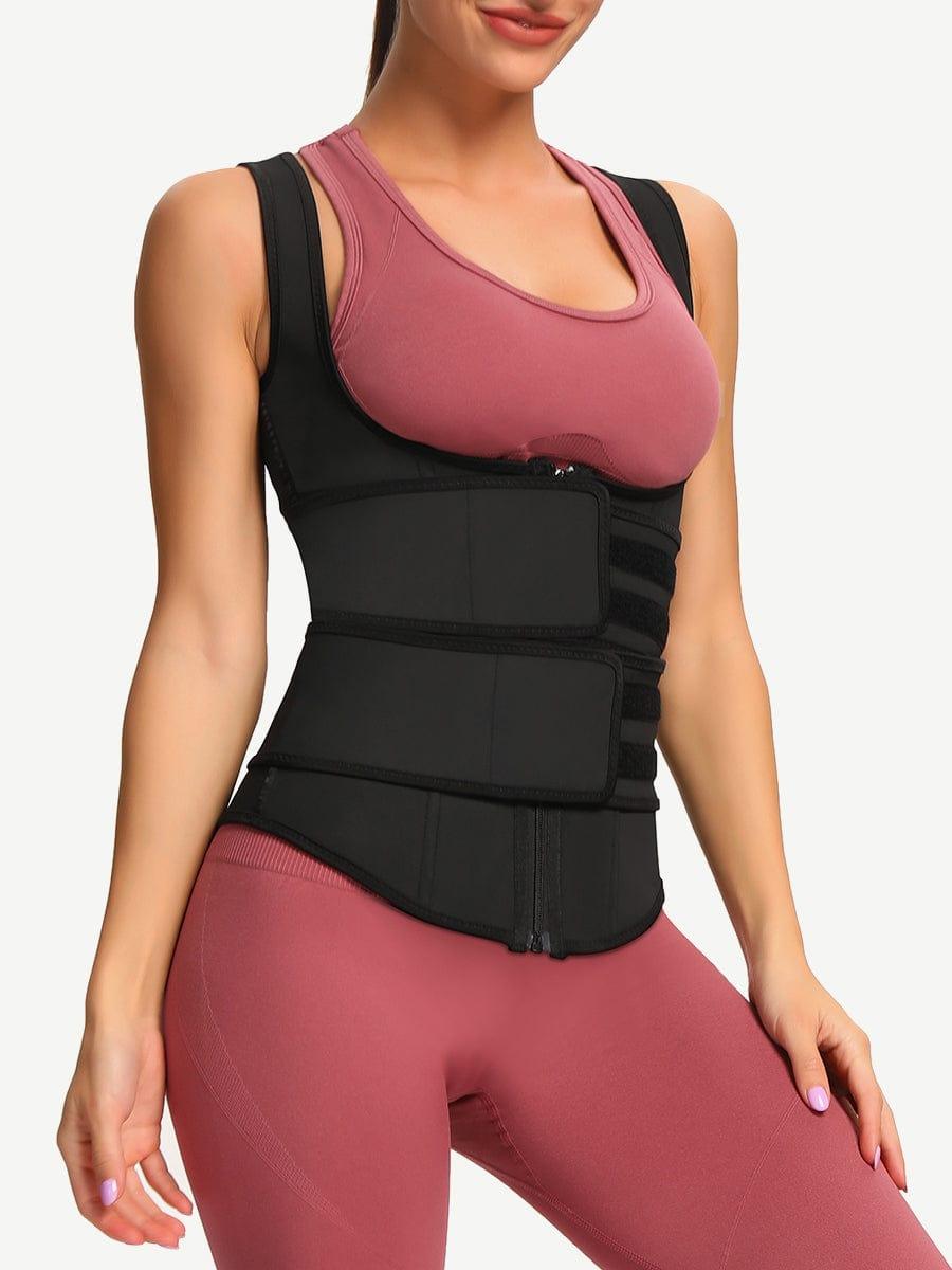 Latex Double Belts Waist Trainer Vest - EliteShapeWear