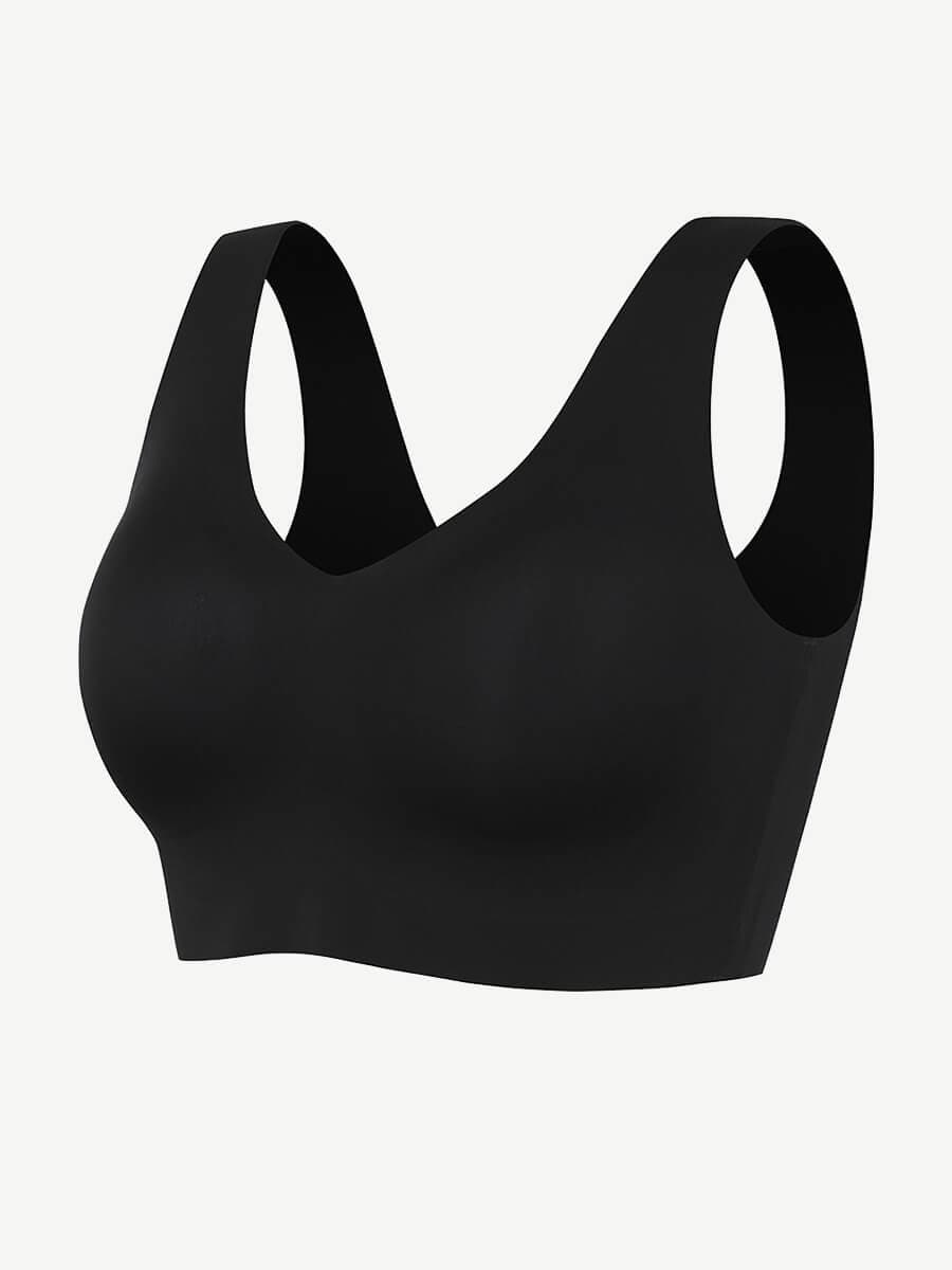 Fitted V-Neck Seamless Bra Tank Top - EliteShapeWear