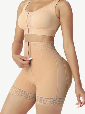 Front Zipper Butt Lifter Shorts High Waist Curve-Creating - EliteShapeWear