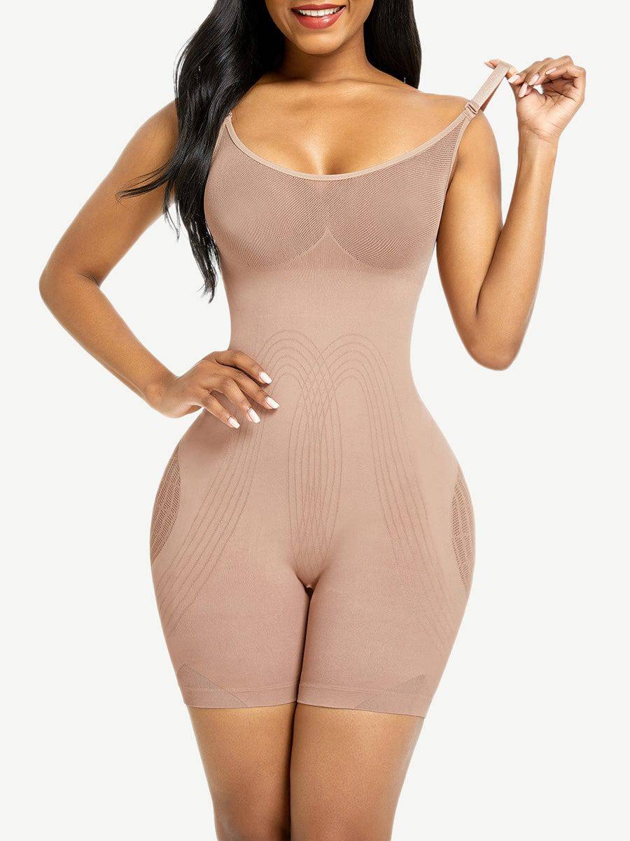 Open Gusset Happy Butt Seamless Bodysuit Shapewear - EliteShapeWear