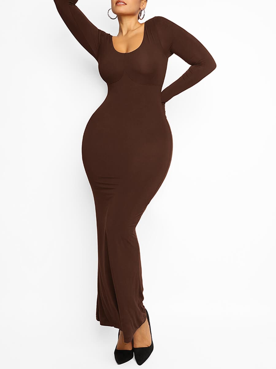 Light Shaping Abdomen Tightening Bulit-in Shapewear Dress - EliteShapeWear