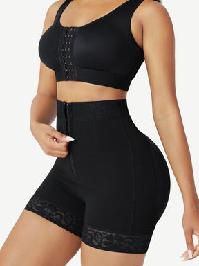 Front Zipper Butt Lifter Shorts High Waist Curve-Creating - EliteShapeWear