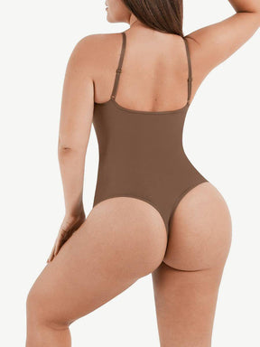 Scultp Covered Bust Jumpsuit Thong Bodysuit - EliteShapeWear