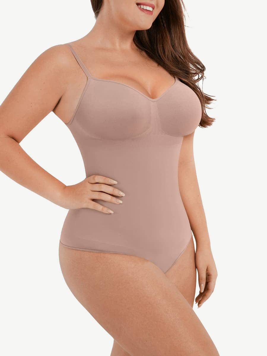 Scultp Covered Bust Jumpsuit Thong Bodysuit - EliteShapeWear