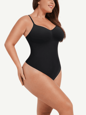 Scultp Covered Bust Jumpsuit Thong Bodysuit - EliteShapeWear