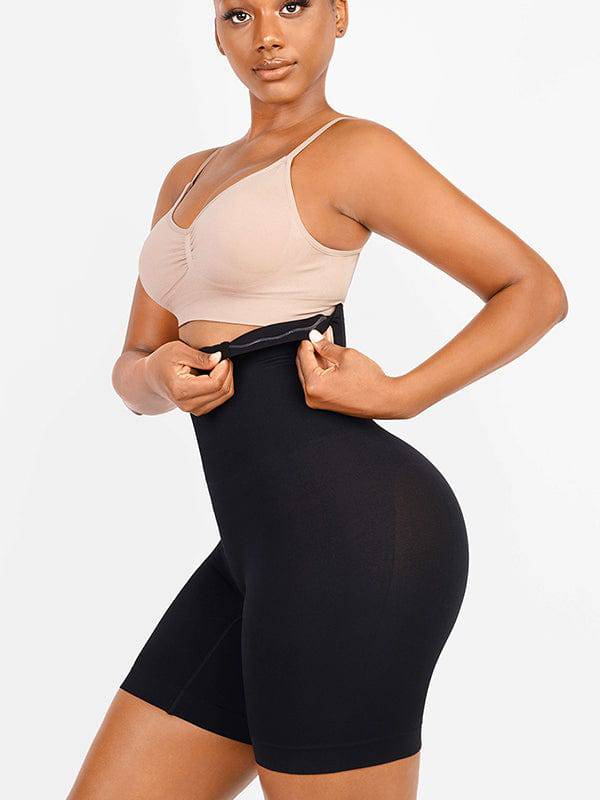 Seamless Double-Layer Tummy Panel 4 Steel Bones Shapewear Shorts - EliteShapeWear