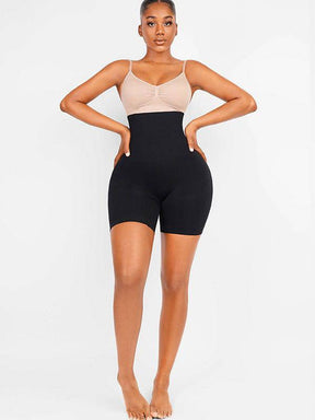 Seamless Double-Layer Tummy Panel 4 Steel Bones Shapewear Shorts - EliteShapeWear