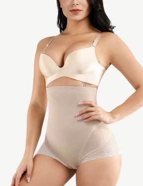 Large Size Butt Lifter with Two Plastic Boning and Elastic Waistband in Black - EliteShapeWear