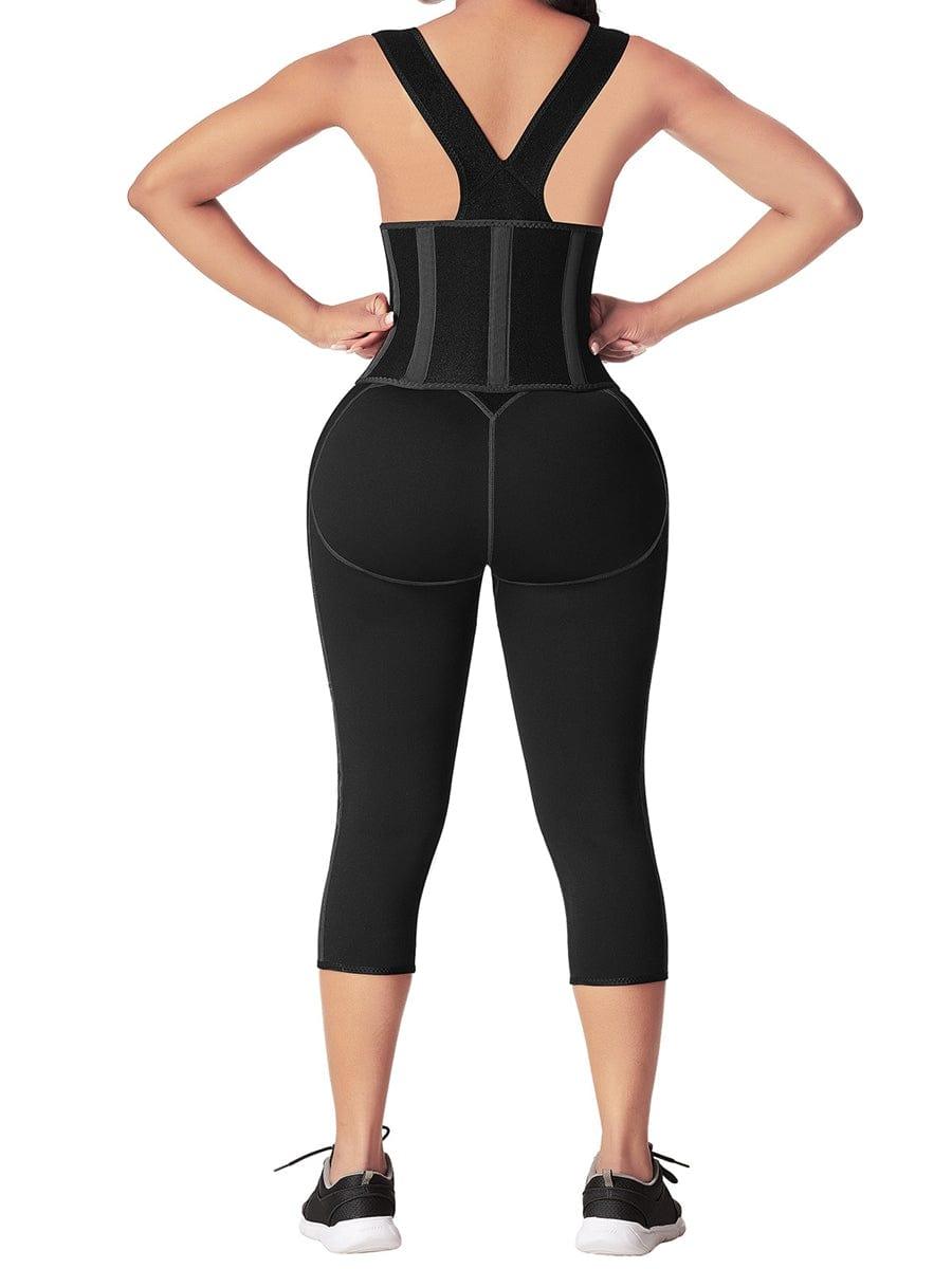 Invisible Black Neoprene Waist And Thigh Trainer Body Shaper Waist Slimmer - EliteShapeWear