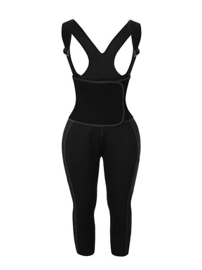 Invisible Black Neoprene Waist And Thigh Trainer Body Shaper Waist Slimmer - EliteShapeWear