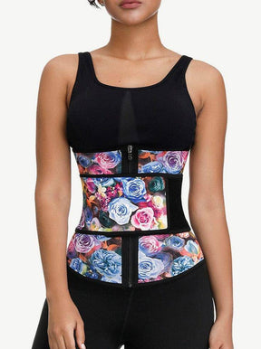 7 Steel Bones Printing Sticker Workout Waist Trainer Single Belt - EliteShapeWear