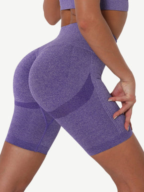 Wholesale High Waist Solid Color Yoga Shorts Contouring Sensation