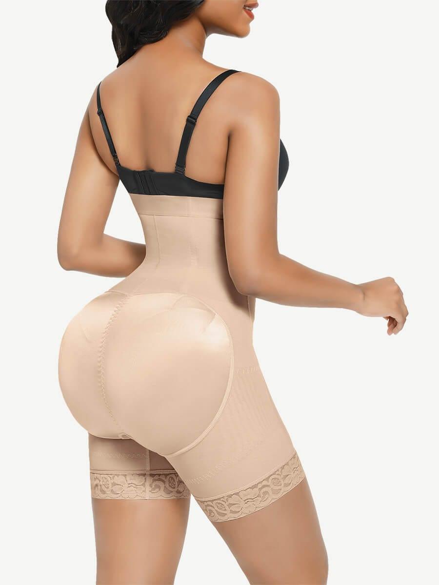 Butt Lift High Waisted Shapewear Shorts with Four Steel Bones - EliteShapeWear