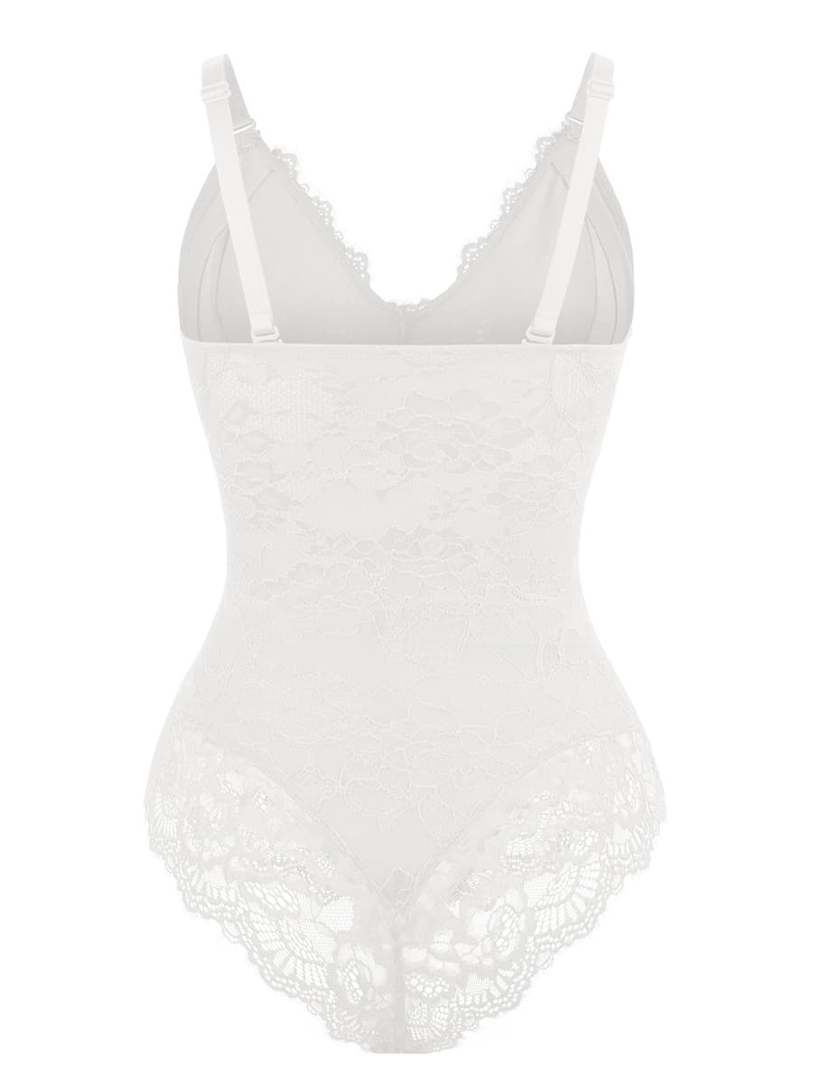 Sexy Lace Breast Support Adjustable Shaper for Bridal Bodysuit - EliteShapeWear