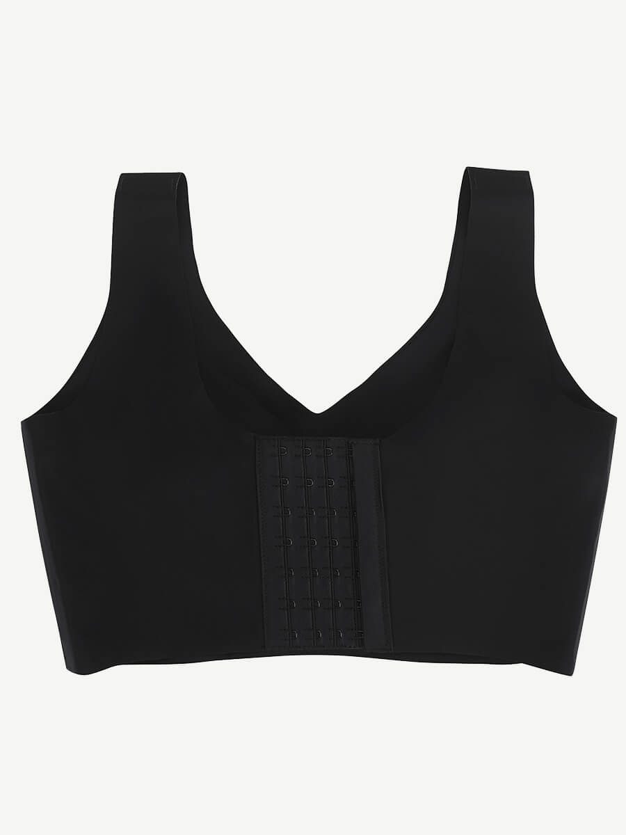 Fitted V-Neck Seamless Bra Tank Top - EliteShapeWear