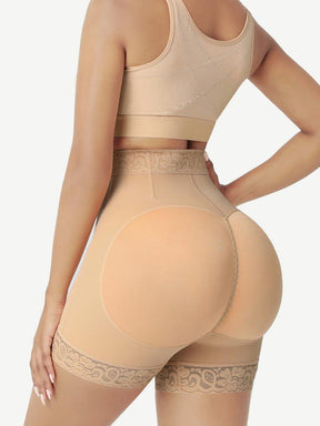 Front Zipper Butt Lifter Shorts High Waist Curve-Creating - EliteShapeWear