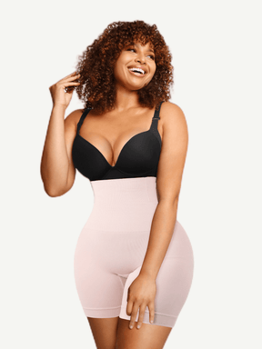 Seamless Double-Layer Tummy Panel 4 Steel Bones Shapewear Shorts - EliteShapeWear