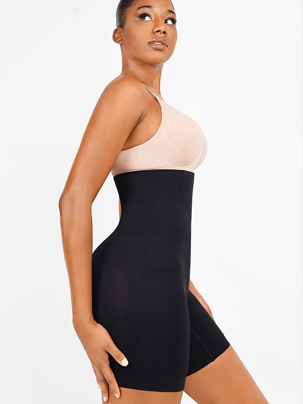 Seamless Double-Layer Tummy Panel 4 Steel Bones Shapewear Shorts - EliteShapeWear