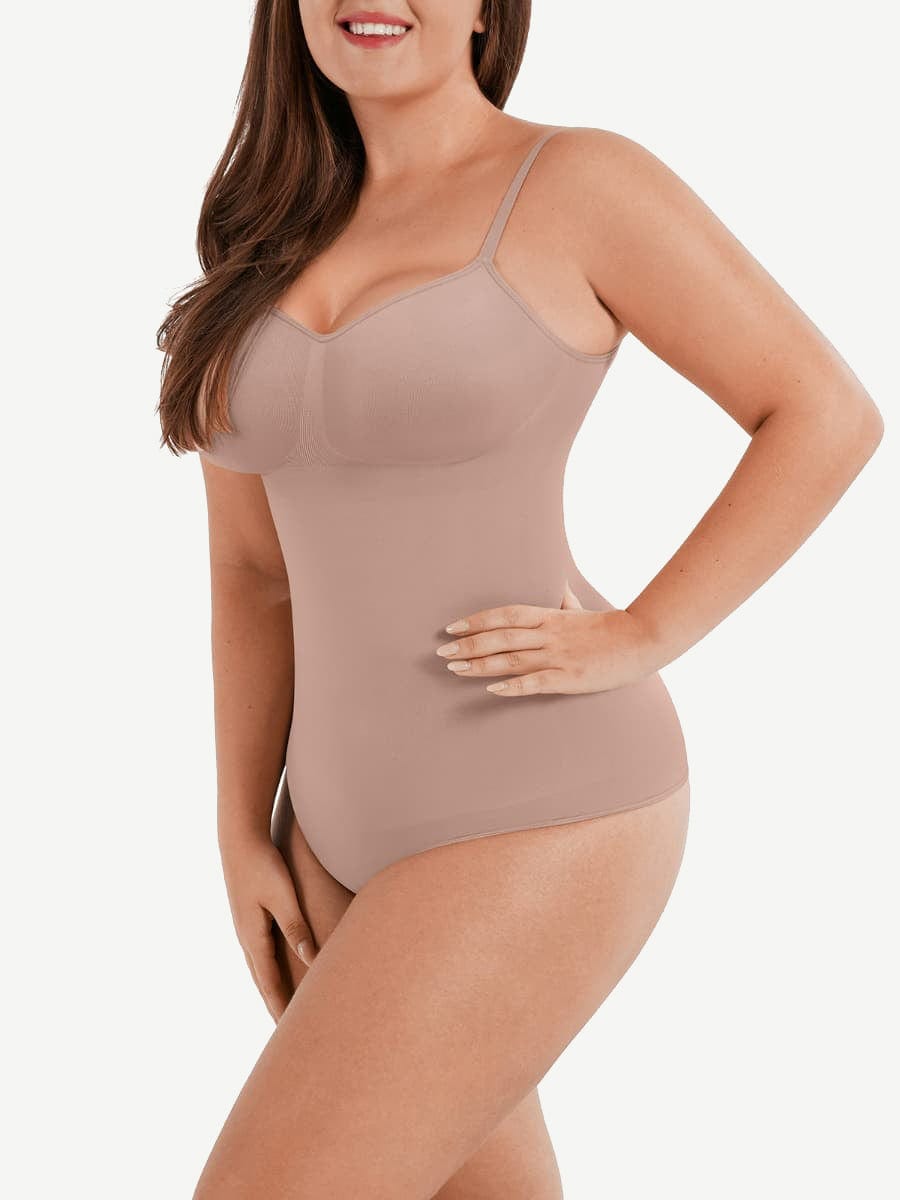 Scultp Covered Bust Jumpsuit Thong Bodysuit - EliteShapeWear