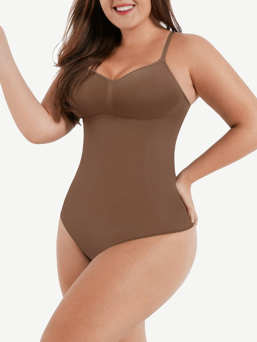 Scultp Covered Bust Jumpsuit Thong Bodysuit - EliteShapeWear