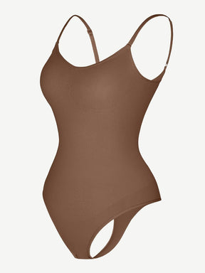 Scultp Covered Bust Jumpsuit Thong Bodysuit - EliteShapeWear