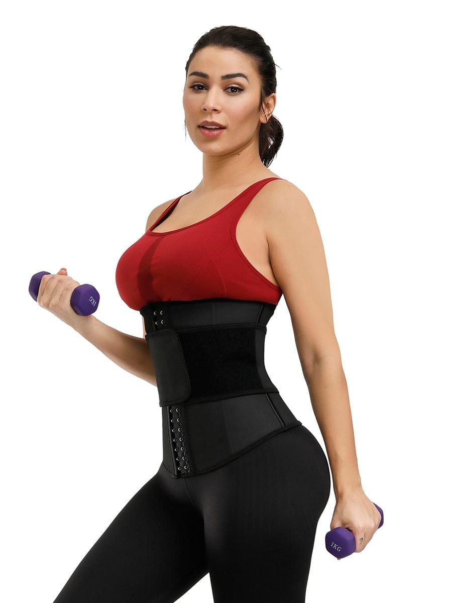 Faddish 3 Rows Hook Single Belt Strengthen Tummy Compression Workout Slimming Waist Trainer - EliteShapeWear