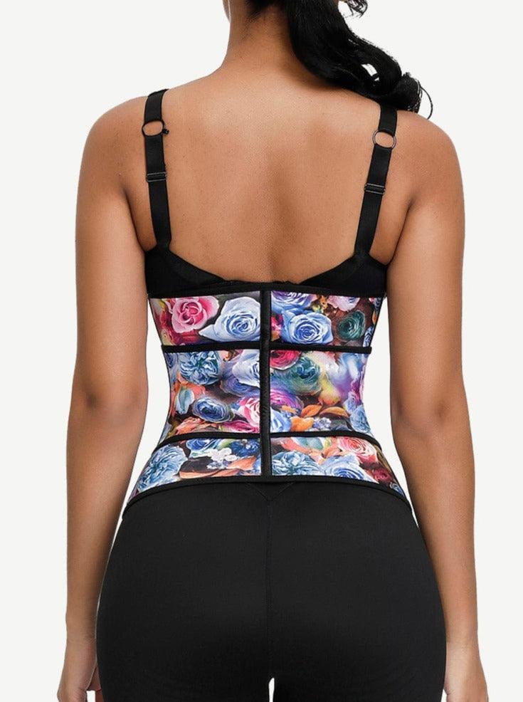 7 Steel Bones Printing Sticker Workout Waist Trainer Single Belt - EliteShapeWear