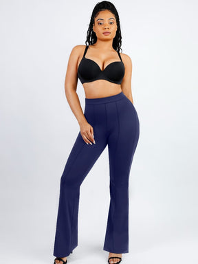 High Waist Trimming Tummy Tuck Leg Shaping Flare Pants - EliteShapeWear